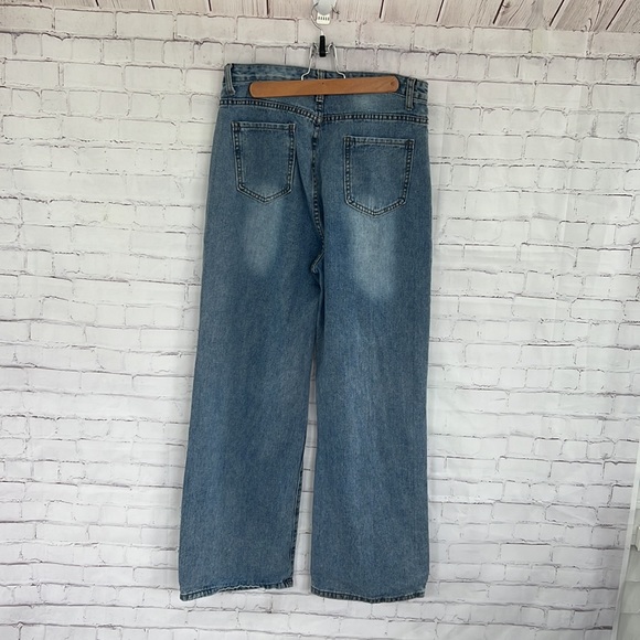 SHEIN high waisted wide legged jean size large - Picture 2 of 11